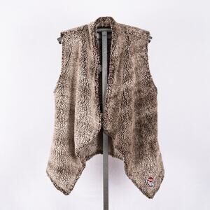 NCSU North Carolina State Wolfpack Vest Women's 2XL Soft Sherpa Cozy Faux Fur